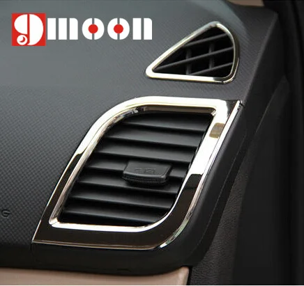 

Car trim accessories ABS Chrome trim interior outlet decoration ring 4pcs For Hyundai Solaris accent sedan hatchback 2011-2015
