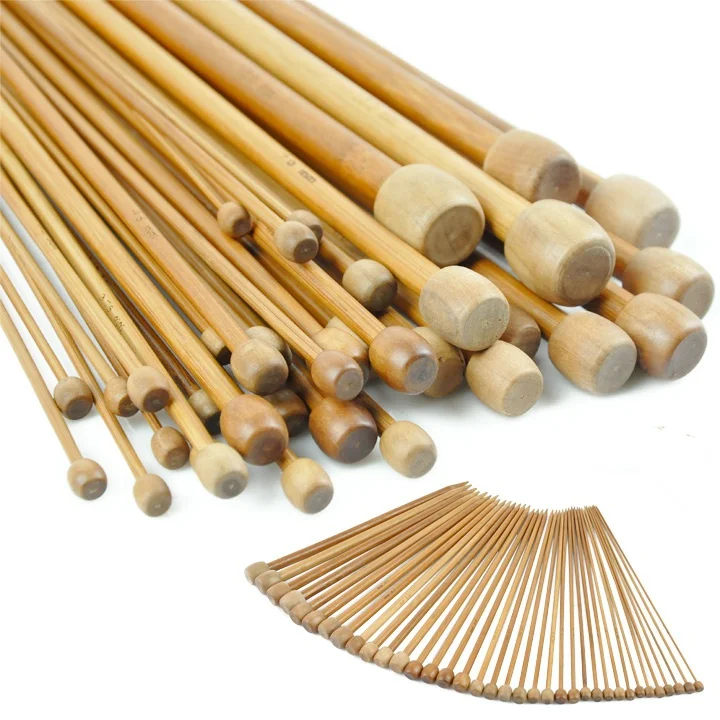

36Pcs Needles 18 Sizes 2-10mm Single Point Bamboo Knitting Needles