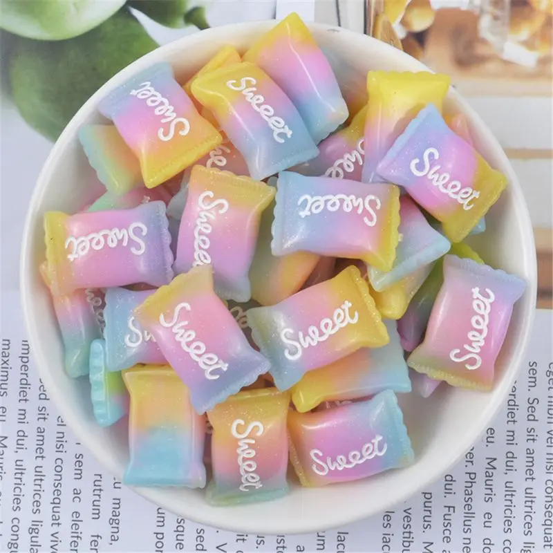 

6PCS Rainbow Sweet Sugar Slime Charms Resin Plasticine Slime Accessories Beads Supplies For Clay Mud Foam Slime DIY Crafts MAY-9