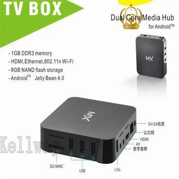 MX q HD TV Box Media Player Android Kodi - 1 GB de RAM - 2 GB de  almacenamiento