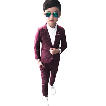 

2019 Boys Dress Suit 2 Pcs Blazer Pants Boy Child Wedding Suit Spring Costumes for Boys Formal Gentleman Children Suits