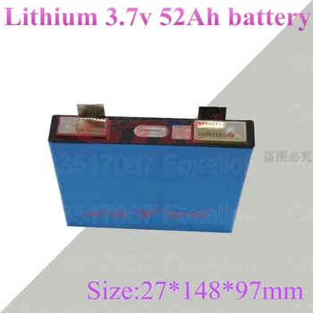 

8pcs 3.7v 50Ah lithium ion battery 52Ah high drain 50Ah power cell for diy 24v sightseeing coach/Lighting/Solar energy storage