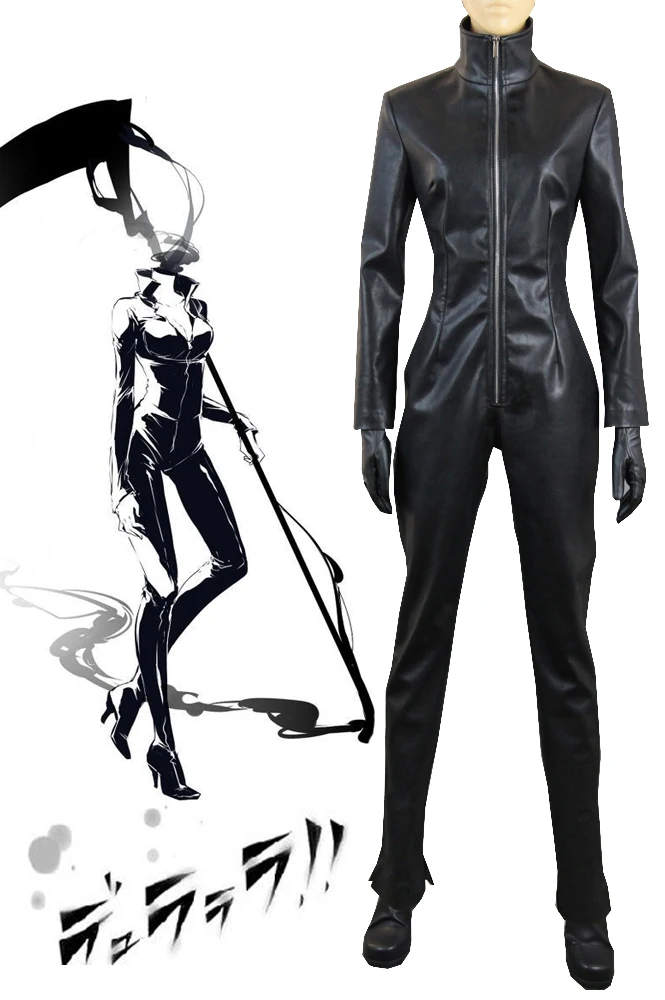

Free Shipping DuRaRaRa!! Celty Sturluson Black Jumpsuits Anime Cosplay Costume