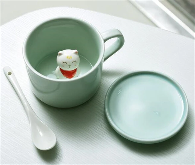 Красивая керамическая кружка для кофе молока чая 3D с животными Baymax панда кошка