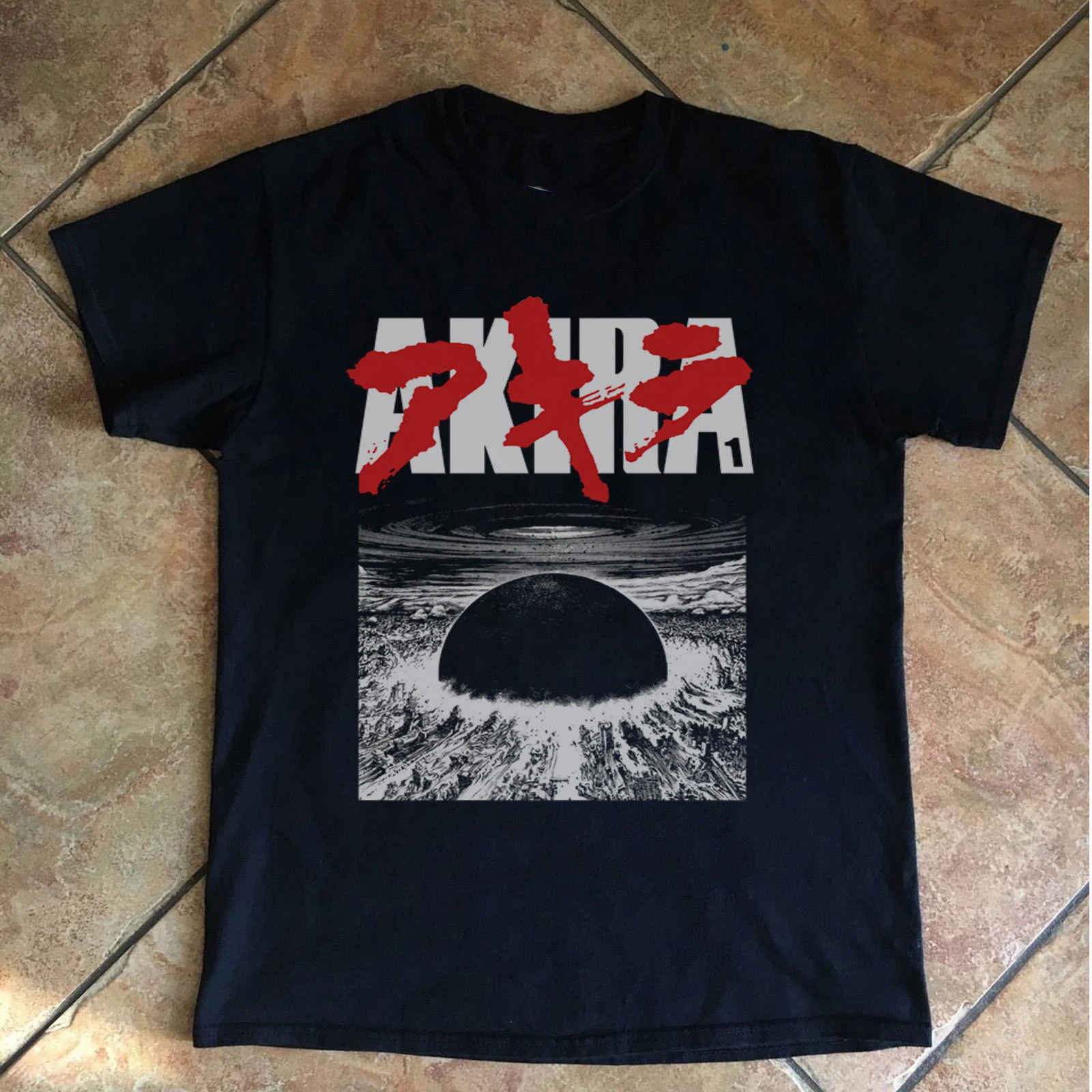 Винтажная Футболка Akira 1989 аниме кино Япония черная футболка с принтом S-3XL