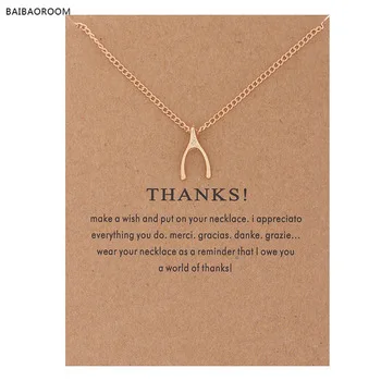 Fashion Jewelry New Gold Plated Thanks giving Bone Alloy Clavicle Short Necklace Women