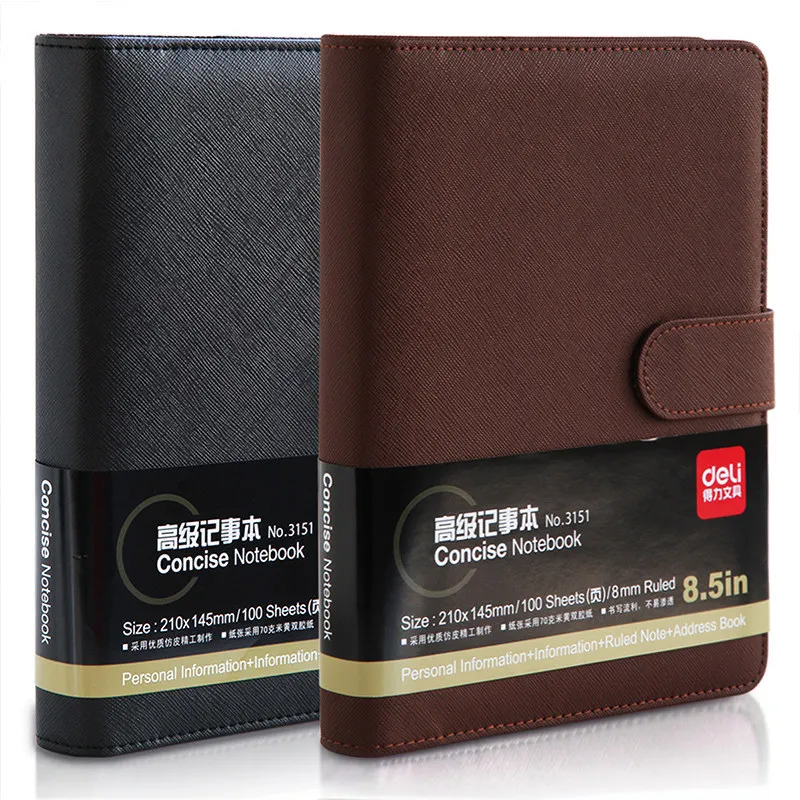 

3151 loose-leaf leather notebook A5/100 diary sticky notes stationery memo sheets planner stickers memo pad