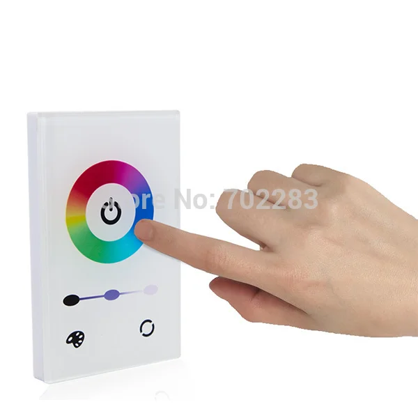 

US Standard LED Controller Wall Mounted Touch Panel RGB Full-color LED Controller for 12V 24V 5050 RGB LED Strip Light