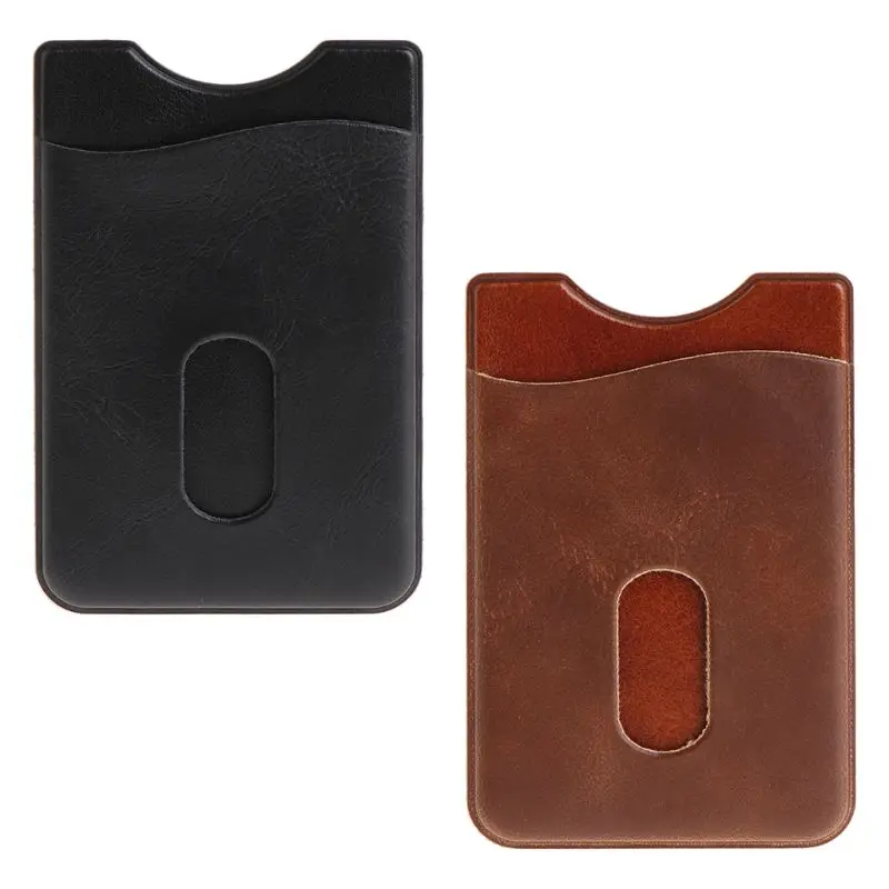 

Unisex Universal Leather Card Holder Sticker Adhesives Credit ID Card Mobile Phone Back Pocket Case Sticker Bag Pouch New