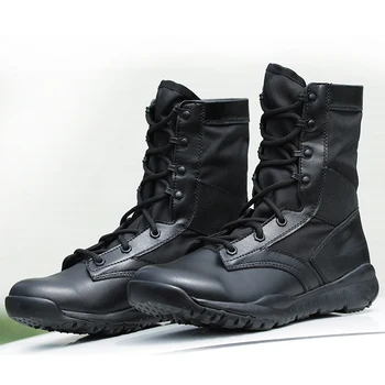 

Men's Military boot Combat Mens Chukka Ankle Boot Tactical Big Size Army Boot Male Shoes Safety Motocycle Boots