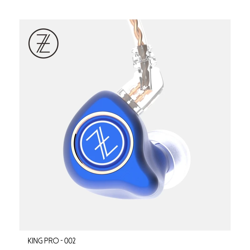 TFZ KING PRO In Ear наушники HIFI монитор ортодинамическое ухо вокруг спортивных наушников индивидуальные динамические диджейский наушник - Цвет: Синий