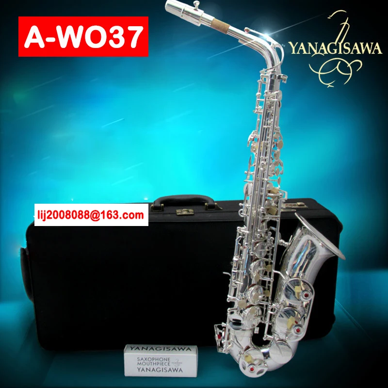

high quality Saxophone Alto YANAGISAWA A-WO37 silver Sax Alto Silvering Professional musical instrument With Case free shipping