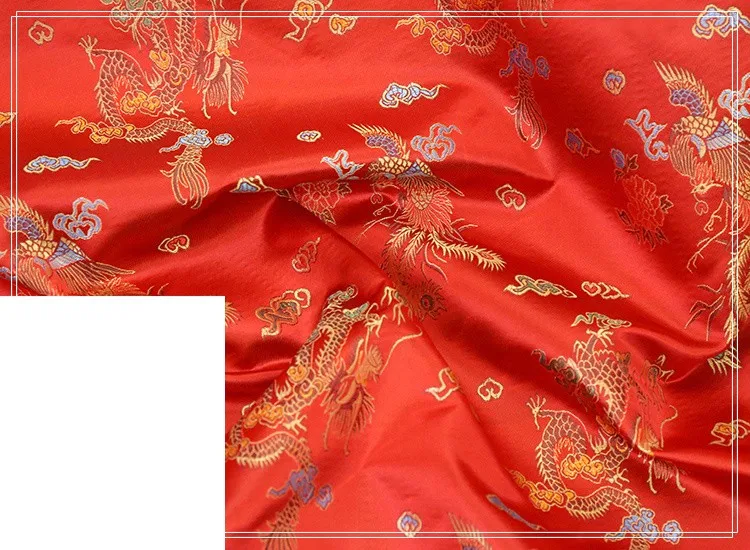 90 см* 100 см парча с изображением дракона жаккардовая ткань для одежды костюм фестиваль упаковка платье парча ткани шелковые ткани