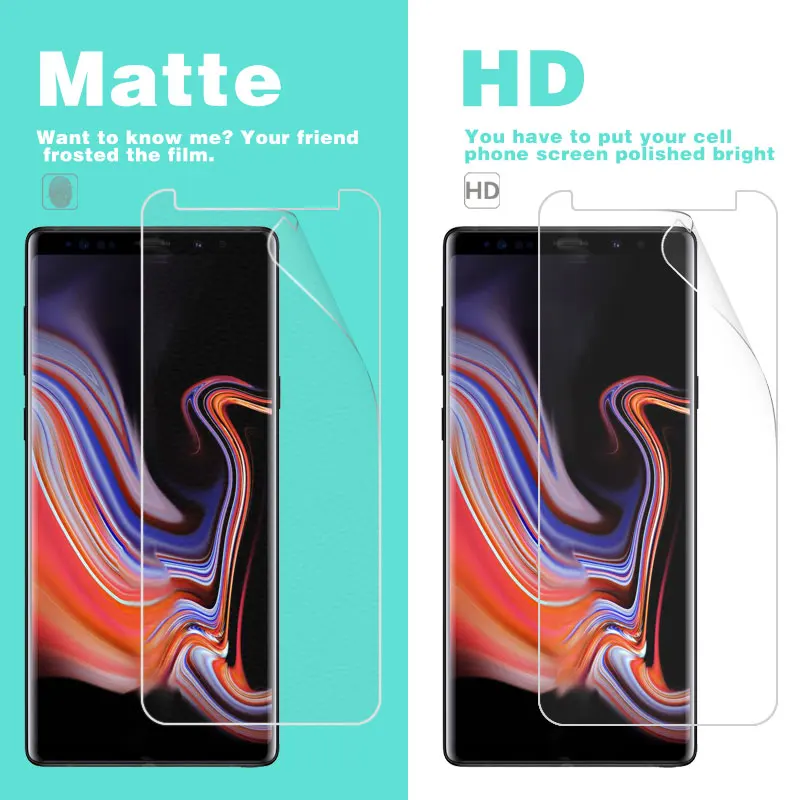 

Front LCD HD Clear Glossy Film For Samsung Galaxy Note 9 6.4 in Anti-Glare Matte Film Screen Protector Film + cloth