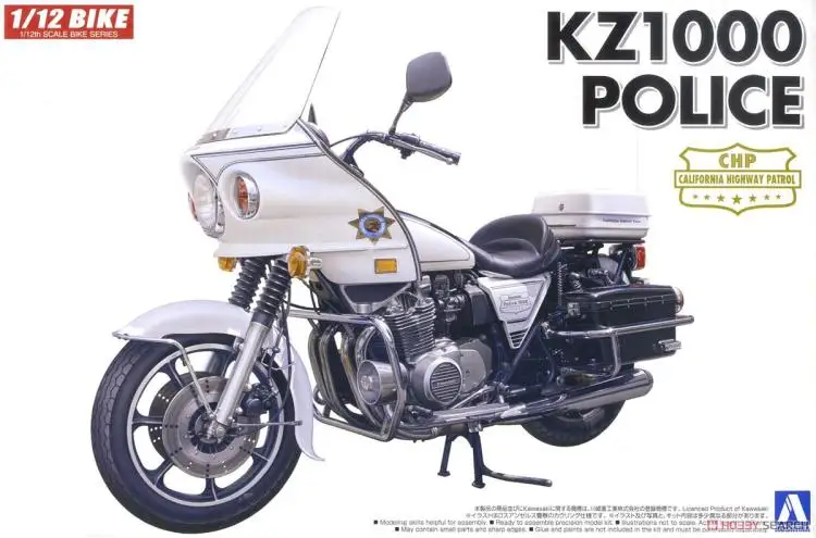 1/12 Kawasaki KZ1000 полицейский Мотоцикл модель 05459