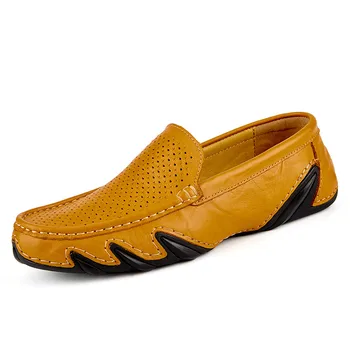 

Nice Summer Shoes Men Breathable Soft Leather Moccasins Men Loafers Slip On High Quality