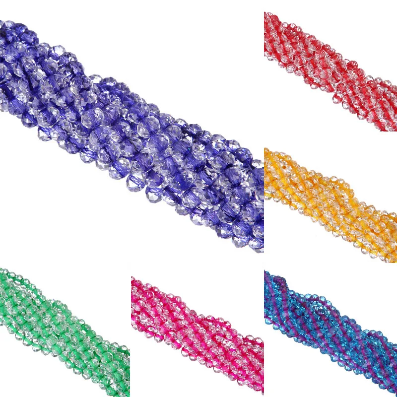 

LNRRABC High Quality Exquisite 17Colors 6mm 8mm Marquise Shape DIY Handmade Cut Faceted Glass Beads Fashion Jewelry For Women