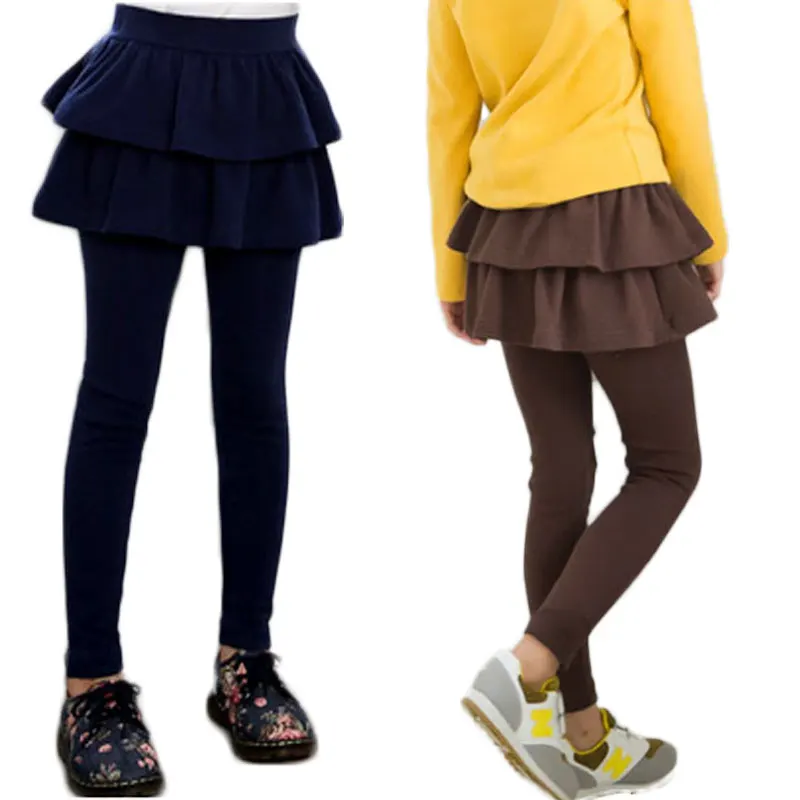Buy Cotton Girls Leggings Double Layer Kids Skirt