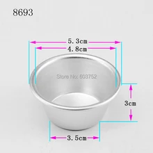 BAKEST 50 шт./лот мини свадебное Круглый 3d Алюминий сплав торт формы для выпечки DIY формы для выпечки торта чашки