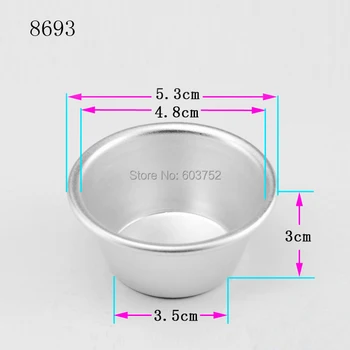 

BAKEST 50pcs/lot Mini Wedding Round 3d Aluminum Alloy Cake Molds Baking Moulds DIY Bakeware Cake Cups