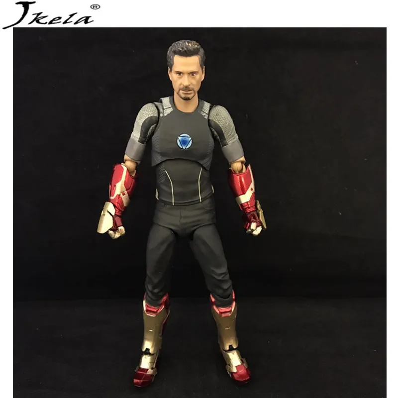 

[hot] 2018 marvelING Avengers Infinity War Super Heroes Variant Tony Iron Man Model PVC Figure Toy 17cm LegoINGly