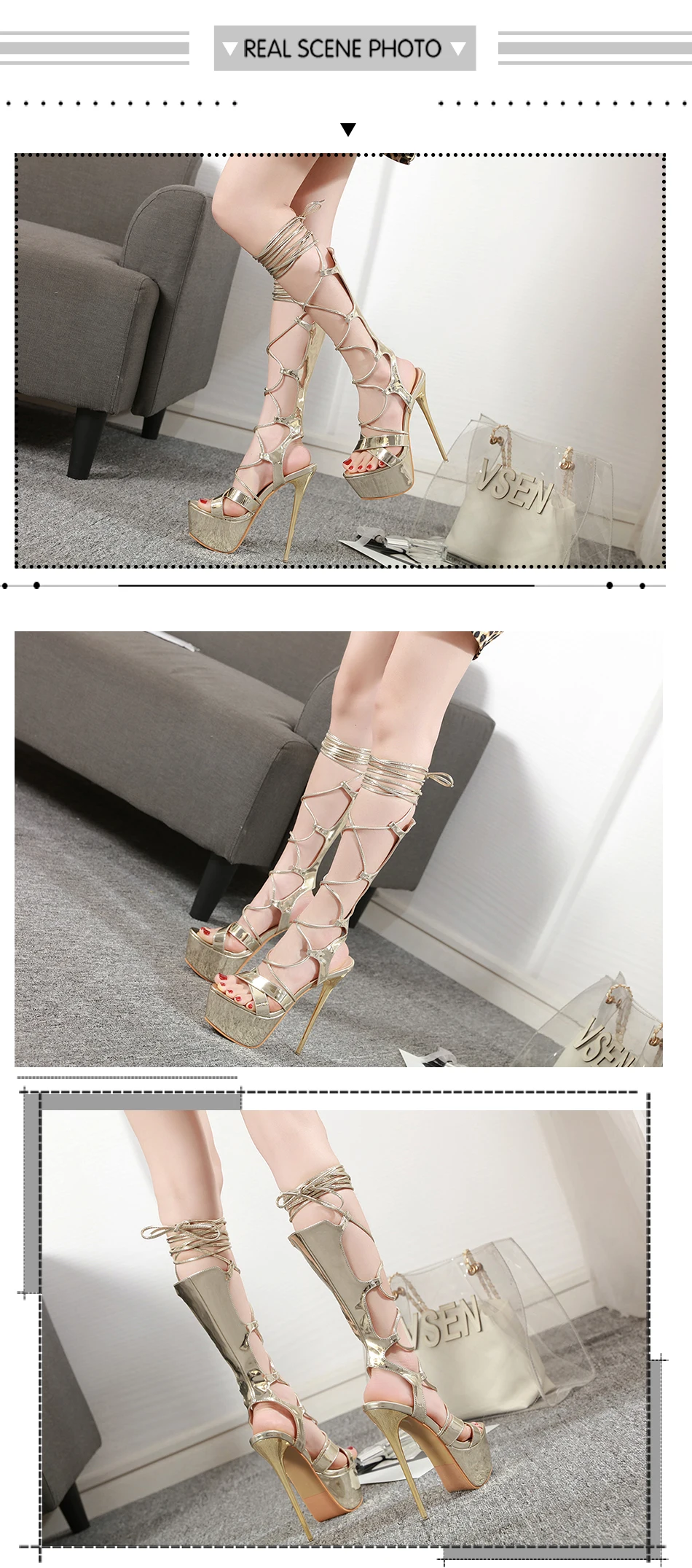 Thin platform sandals