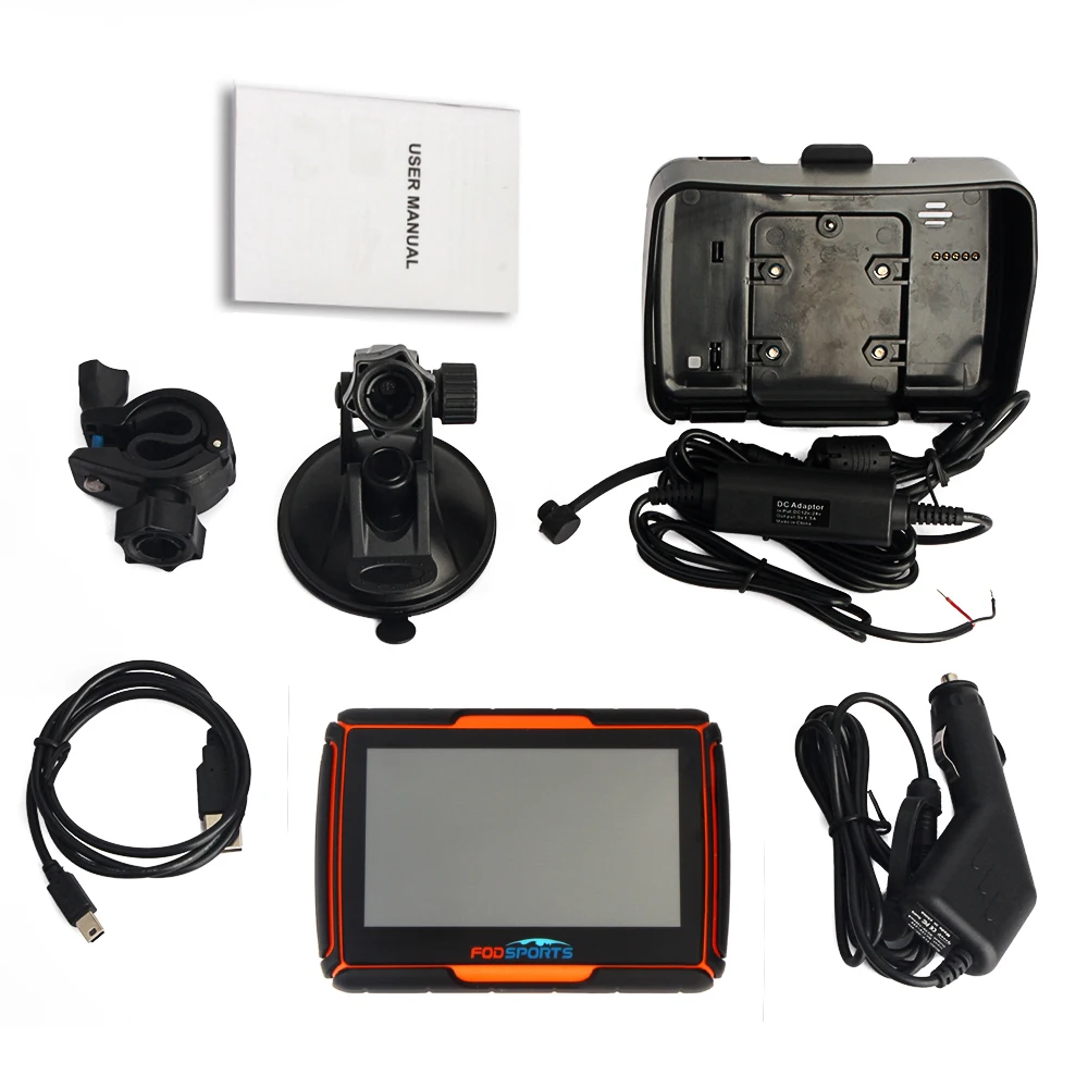 Fodsports 4 3 дюймов IPX7 Водонепроницаемый Moto gps навигатор FM 8 ГБ 256 Оперативная память