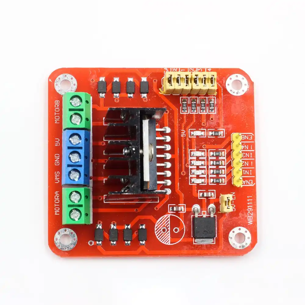 New Red L298N DC Motor Driver Module Stepper Motor Dual H Bridge Max 20W 2A Bridge for Arduino