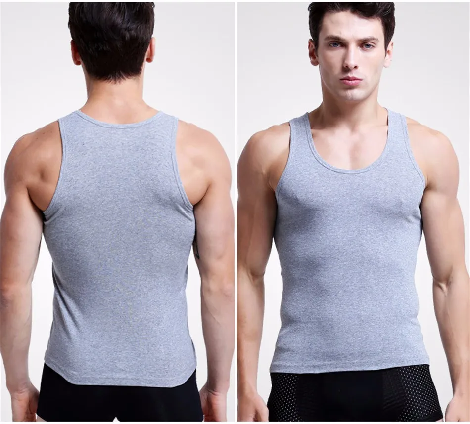 

Hot Sales NEW Men Undershirt Vest Sleeveless Undershirt Male Sleeveless Casual