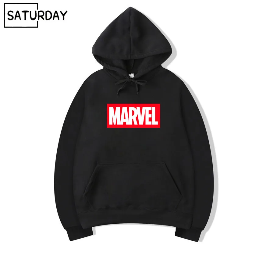Мужские толстовки с капюшоном забавным дизайном Marvel зимние унисекс женская