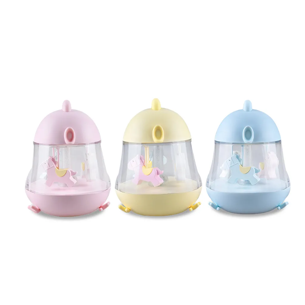 

Lovely Cute Merry-go-round Music Night Light Bedroom Decor Mini LED Lamp Table Lamp LED Night Light USB Cable tool home