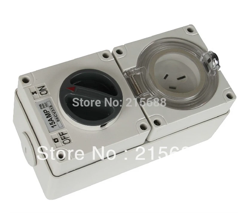 

NEW 15A INDUSTRIAL SOCKET SAIPWELL BRAND WATERPROOF SWITCH ON SOCKETS AUSTRALIA TYPES