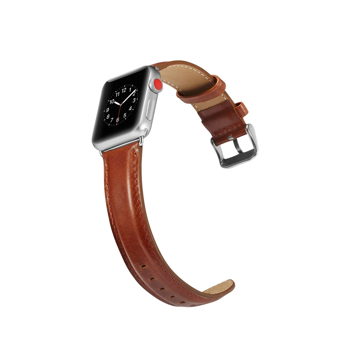 Теплые Натуральная кожа Смотреть ремешок для Apple Watch для IWatch 1/2/3/4 серии Stainlee Сталь 38 мм 42 мм 40 мм 44 мм браслет