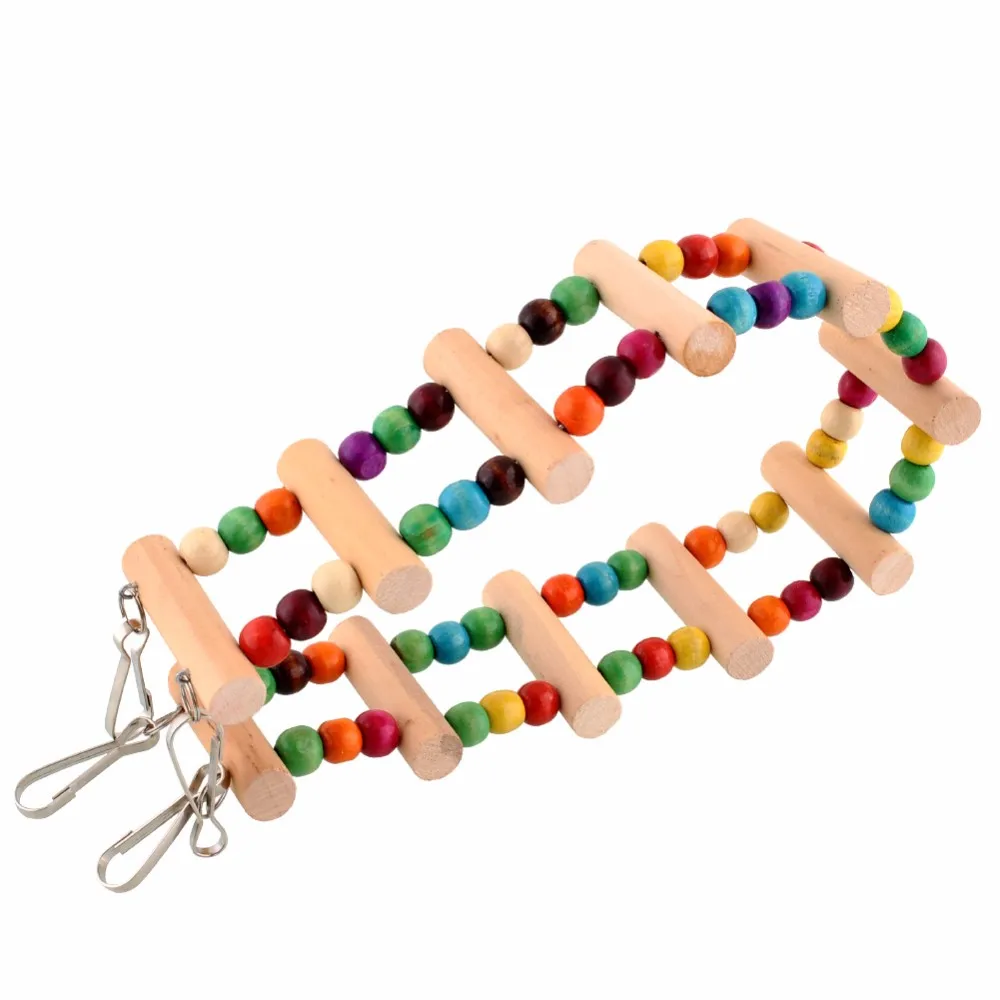 Title 1, Parrot Pet Bird Wood Ladder Climb Cableway Hams...