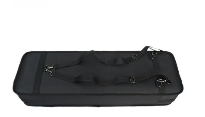  Lake Blue Interior High-grade Portable Violin Case Square Box Package Gold Table Double Strap Cloth