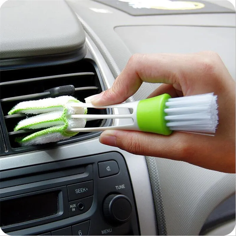 

2 in 1 Keyboard Dust Car Air-conditioner Cleaner Computer Clean brush Window Leaves Blinds Clean tools Duster Brush 3