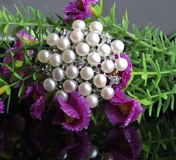 

Fashion Freshwater Pearl Flower Brooch Jewelry Accessory Unique/Nice/Charmful/Costume/Beautiful Flower Pins