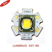 1PCS Luminus SST-90 30W LED Emitter 2250LM WHITE 6500K BLUE 460NM Warm White 3000K Module PCB 20mm Copper For DIY Flashlight Tor