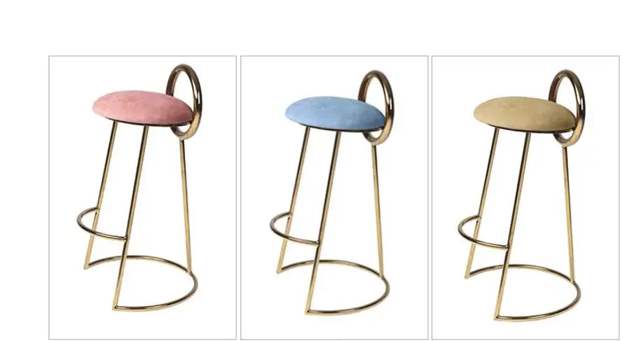 Железный барный стул скандинавский передний стол высокий стол стул чайный магазин стул для кафе Корея барный столик стул