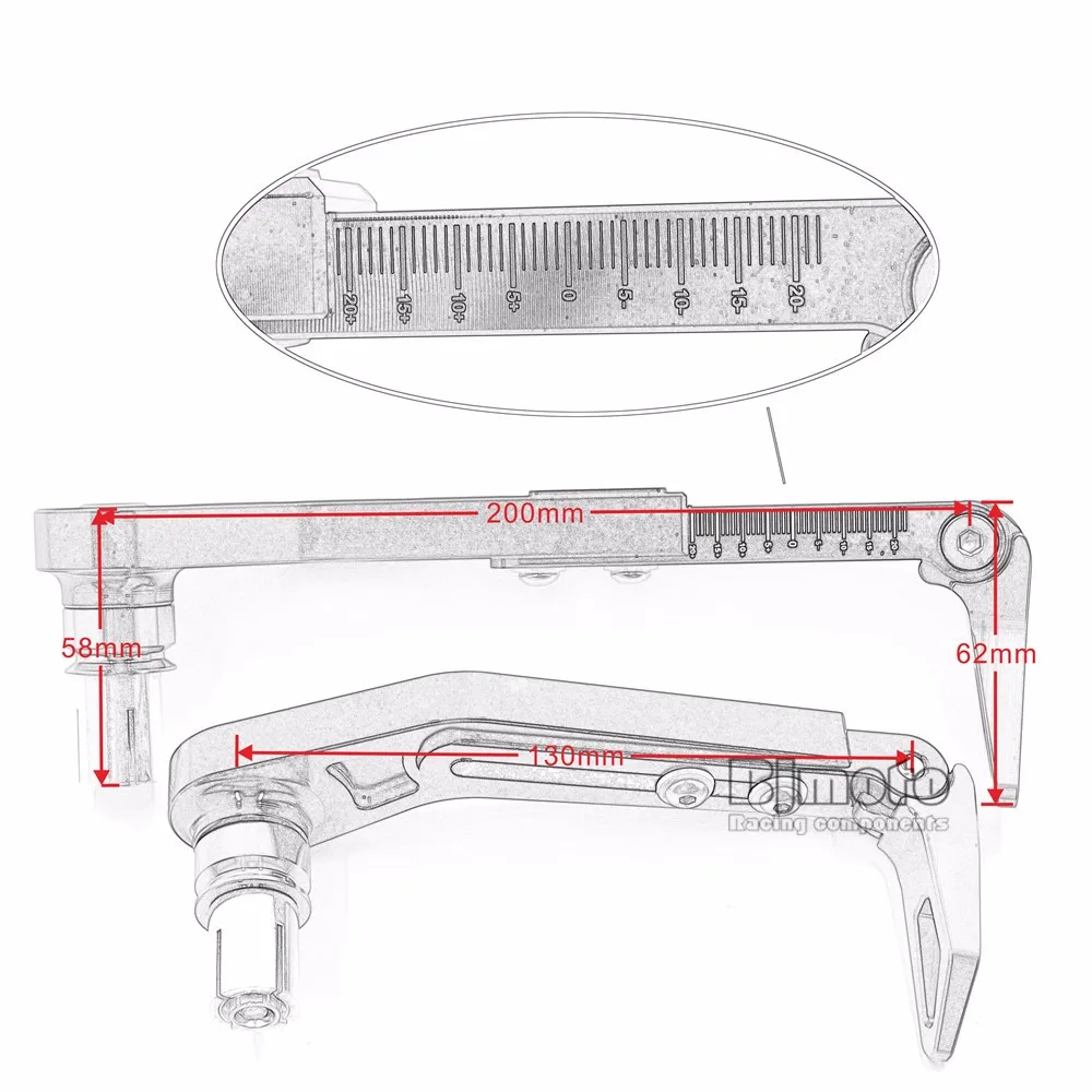 BJMOTO Универсальный 7/8 ''22 мм руль тормоза сцепления защиты мотоцикла рычаг Guard Proguard для bmw HP4 R1200RS S1000RR K1300GT