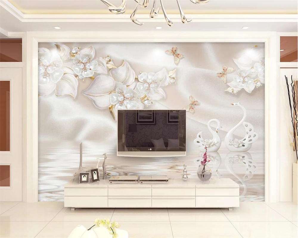 Beibehang Moderne Famille Fond Décoratif 3d Papier Peint Luxe