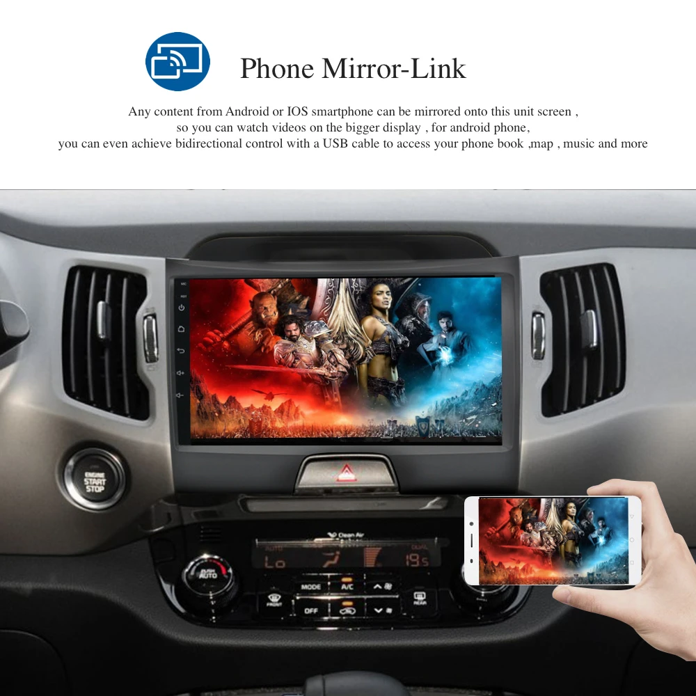 Автомобильный 2din android GPS для KIA sportage r 2011 2015 Авторадио Навигация головное