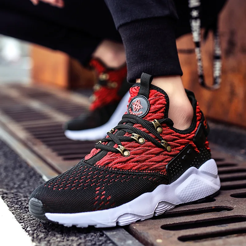 

Men's casual sports shoes brand men's flat bottom breathable mesh anti-slip high quality Lok Fu shoes spring and autumn