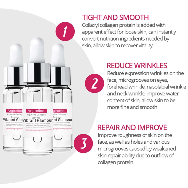 Collagen Six Peptides Serum Repair Concentrate Rejuvenation Anti Wrinkle Anti Aging Essence Lift Firming Liquid Face Skin Care