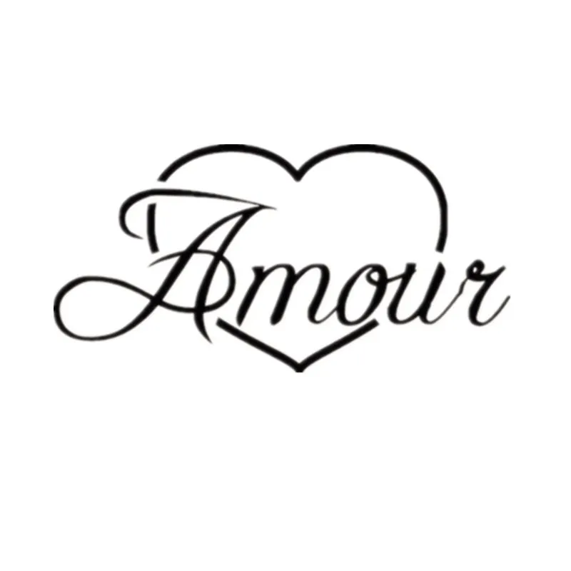 

French Amour Heart Decal Love Quote Vinyl Wall Art Sticker Bedroom Room Decor FQ0021
