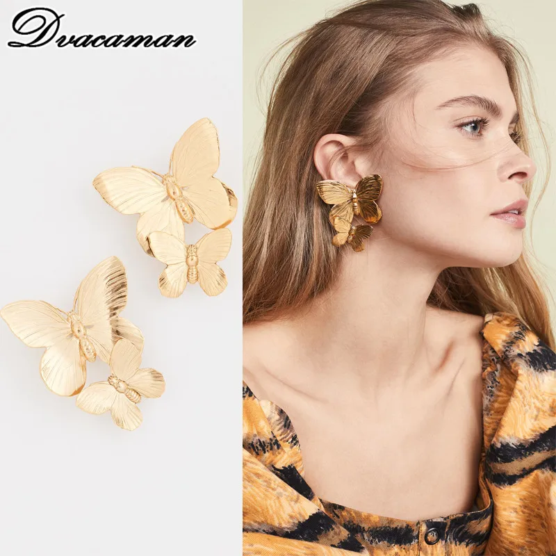 

Dvacaman 2019 Trendy Designs Animal Butterfly Drop Earrings for Women Girls Retro Charm Metal Statement Earrings Wedding Jewelry