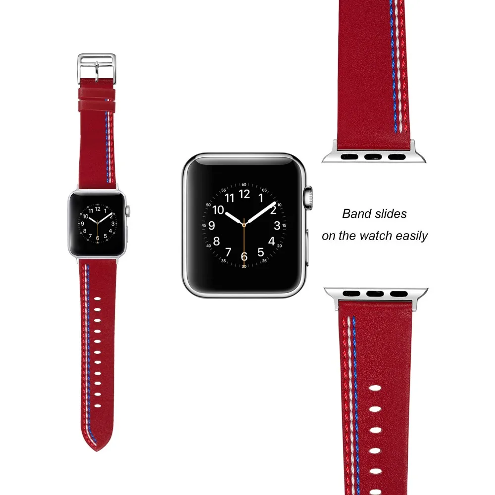 Genuine Leather Watchband For Apple Watch Band 1/2/3/4 Series Wristband Bracelet iwatch 38mm/42mm/40mm/44mm Replacement Strap Genuine Leather Watchband For Apple Watch Band 1/2/3/4 Series Wristband Bracelet iwatch 38mm/42mm/40mm/44mm Replacement Strap