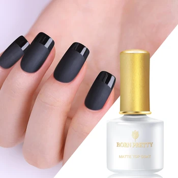 

BORN PRETTY 6ml Matte Top Coat Gel Polish Soak Off Nail Art UV Gel Polish Peel Off Base Coat Tempered Enhance Base Coat