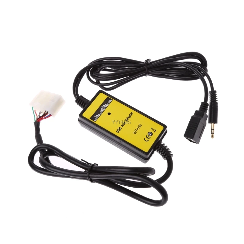 

3.5mm Car USB MP3 Player Interface Adapter AUX In Input For Toyota Lexus 5+7Pin G6KC