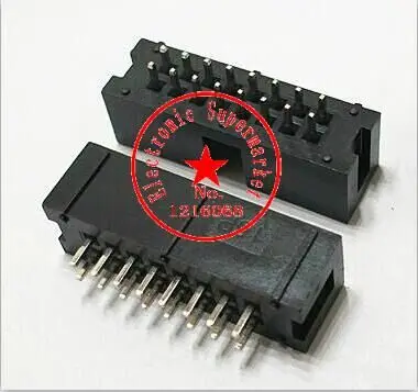 20x ISP-Ladekopf 2,54mm Raster 8x2 (16-polig) – JTAG I/O-Buchse, Schwarz, Für DIY & Programmierung